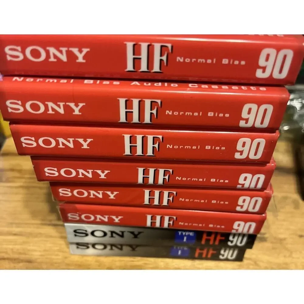 Lot of 8 Sony HF C-90HFC 90 Minute Blank Cassette Tape High Fidelity Normal Bias